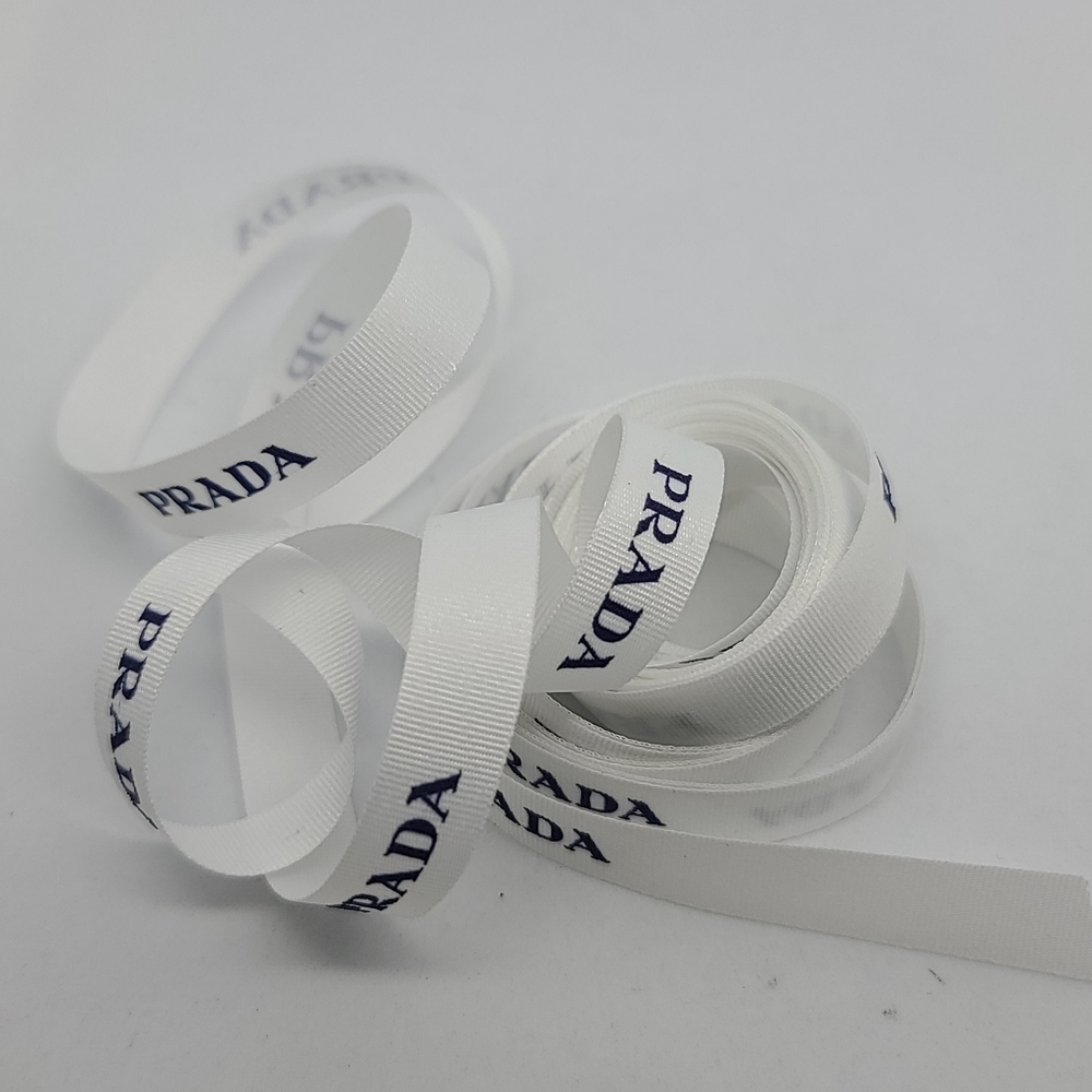 PRADA WHITE AND BLACK RIBBON (20 feet)